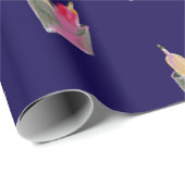 Papier Cadeau Deux bouteilles de vin (Coin rond)