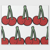 Papier Cadeau Deux cerises (Plat)