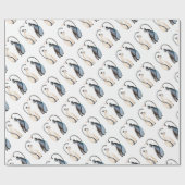 Papier Cadeau Deux chats dans l'amour (Plat)