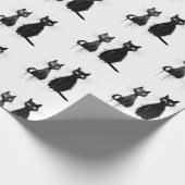 Papier Cadeau Deux chats noirs (Coin)