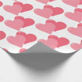 Papier Cadeau Deux Coeurs roses (Coin)