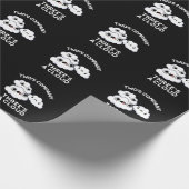 Papier Cadeau Deux Compagnies Trois Un Cloud Météo Pun Dark BG (Coin)