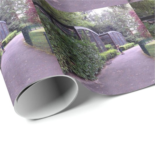 Papier Cadeau deux enfants dans le parc (Coin rond)