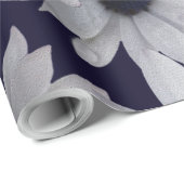 Papier Cadeau deux fleurs blanches (Coin rond)
