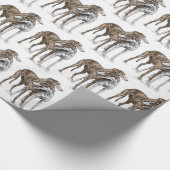 Papier Cadeau Deux Greyhound Friends Dog Art (Coin)