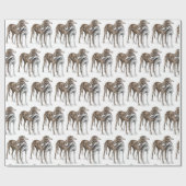 Papier Cadeau Deux Greyhound Friends Dog Art (Plat)