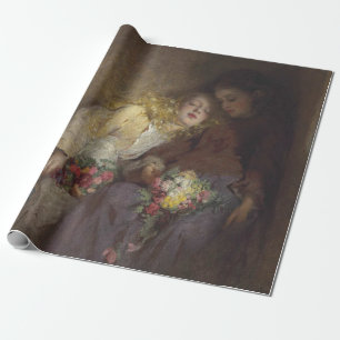 Papier Cadeau Deux Jeunes Filles rentrant chez elles