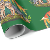 Papier Cadeau Deux loups (Coin rond)