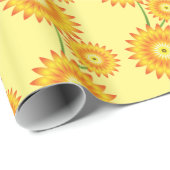 Papier Cadeau Deux Motifs de tournesol Thunder_Cove (Coin rond)