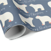 Papier Cadeau Deux ours blancs (Coin rond)