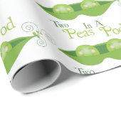Papier Cadeau Deux petits pois dans un morceau (Coin rond)