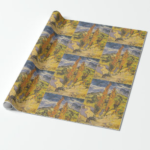Papier Cadeau Deux peupliers dans les Alpilles par Vincent Van G