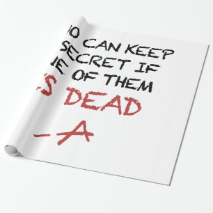Papier Cadeau deux peuvent garder un secret si l'un d'entre eux