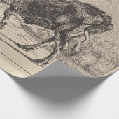 Papier Cadeau Deux taureaux de combat (par Paulus Potter) (Coin)