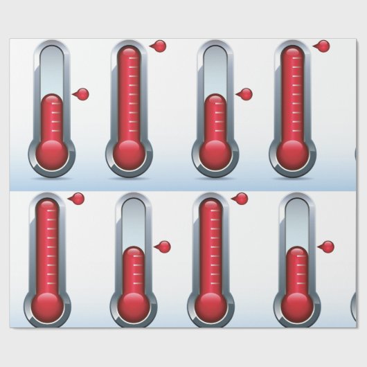 Papier Cadeau Deux thermomètres (Plat)