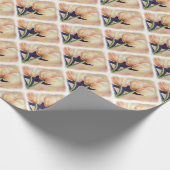 PAPIER CADEAU DEUX TULIPS D'ORANGE PAPIER À REPASSER (Coin)