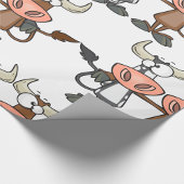 Papier Cadeau Deux vaches de dessin