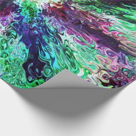 Papier Cadeau Deux vapeurs arc-en-ciel torsadées (Coin)