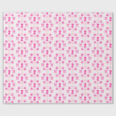 Papier Cadeau Deuxième anniversaire de Pâques rose (Plat)
