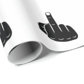 Papier Cadeau Devil Horns sign language pictogram for rock music (Coin rond)