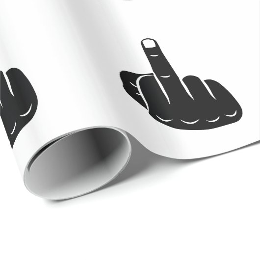Papier Cadeau Devil Horns sign language pictogram for rock music (Coin rond)