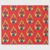 Papier Cadeau Devil with trident (Plat)