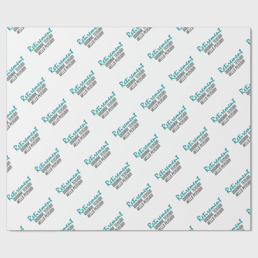 Papier Cadeau Devis de retraite amusant (Plat)