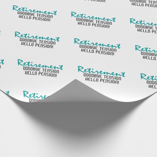 Papier Cadeau Devis de retraite amusant (Coin)