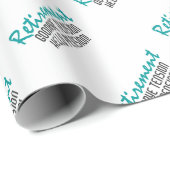 Papier Cadeau Devis de retraite amusant (Coin rond)