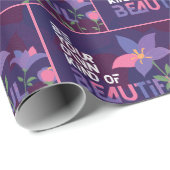 Papier Cadeau Devis vectoriel de fleurs (Coin rond)