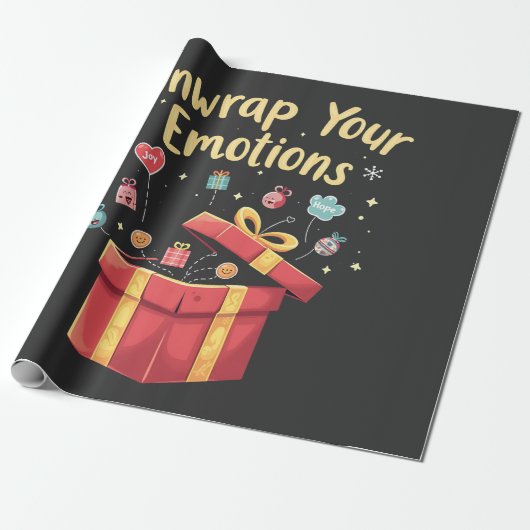 Papier Cadeau Dévoilez vos émotions Noël Santé mentale Noël Noël (Déroulé)