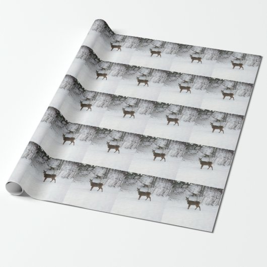 Papier Cadeau Devoir debout dans la neige (Déroulé)