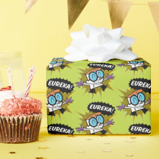 Papier Cadeau Dexter "Eureka !" Graphique de légende demi-ton (Fête d'anniversaire)