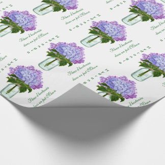 Papier Cadeau "D'hortensia de Fleurs "