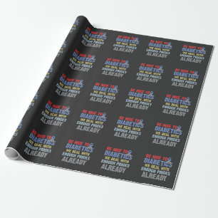 Papier Cadeau Diabète amusant Rude Insulin Guerrier diabétique