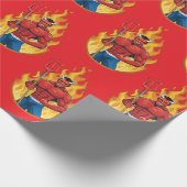 Papier Cadeau Diable avec trident (Coin)