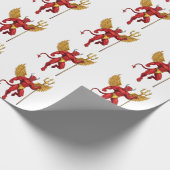 Papier Cadeau Diable avec trident (Coin)