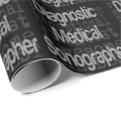 Papier Cadeau Diagnostic Médicale Sonographer Extraordinaire (Coin rond)