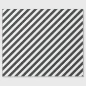 Papier Cadeau Diagonal black and white stripes  pattern (Plat)