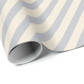Papier Cadeau Diagonal Gris de Noël blanc (Coin rond)