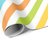 Papier Cadeau Diagonal stripes in vibrant colors (Coin rond)