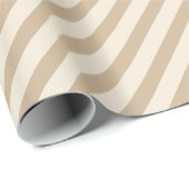 Papier Cadeau Diagonal Stripes Noël Beige Off Blanc (Coin rond)