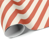 Papier Cadeau Diagonal Stripes Noël Rouge blanc (Coin rond)