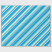 Papier Cadeau Diagonale Bleu clair (Plat)