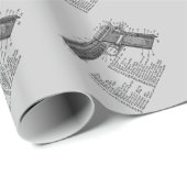 Papier Cadeau Diagramme d'arme à feu (Coin rond)