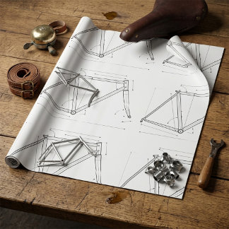 Papier Cadeau Diagramme de géométrie de cadre de bicyclette 