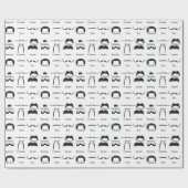 Papier Cadeau Diagramme de la Moustache drôle du cool (Plat)
