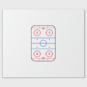 Papier Cadeau Diagramme de la patinoire Hockey Jeu Compagnon (Plat)