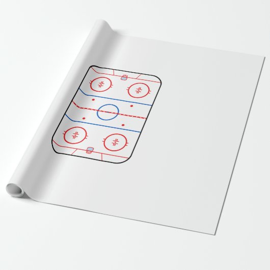 Papier Cadeau Diagramme de la patinoire Hockey Jeu Compagnon (Déroulé)