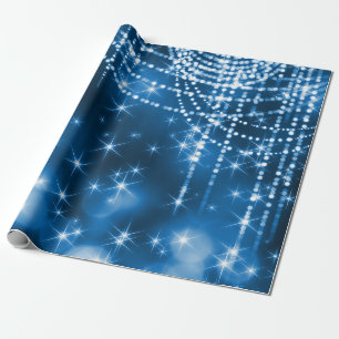 Papier Cadeau Diamant bleu royal luxe Anniversaire MARIAGE WRAP